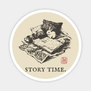Whimsical Story Time with a Bunny Reading Magnet