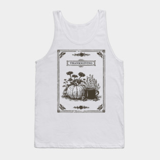 Vintage Botanical Thanksgiving Harvest Still Life Tank Top