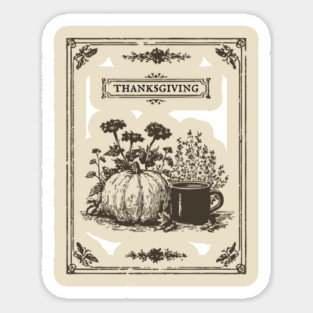 Vintage Botanical Thanksgiving Harvest Still Life Magnet