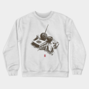 Candlelit Evening of Knitting and Crafting Still Life Crewneck Sweatshirt