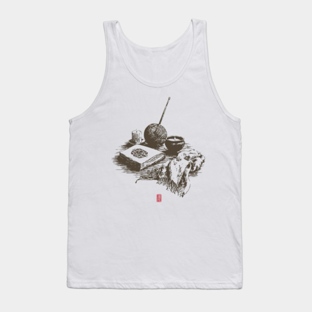 Candlelit Evening of Knitting and Crafting Still Life Tank Top by TuncGK