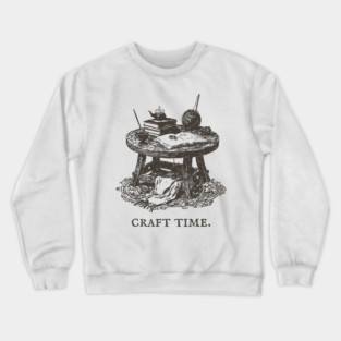 The Alchemist's Crafting Table Arcane Illustration Crewneck Sweatshirt