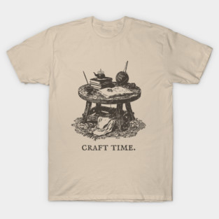 The Alchemist's Crafting Table Arcane Illustration T-Shirt