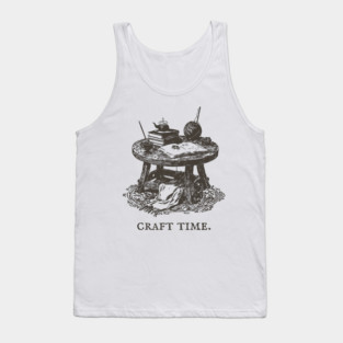 The Alchemist's Crafting Table Arcane Illustration Tank Top