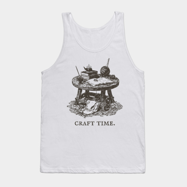 The Alchemist's Crafting Table Arcane Illustration Tank Top by TuncGK