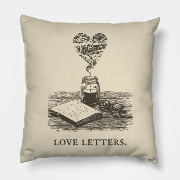 Romantic Academia and the Art of Writing Love Letters Pillow by TuncGK
