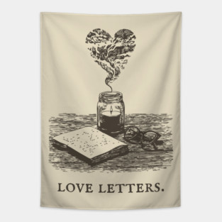 Romantic Academia and the Art of Writing Love Letters Tapestry
