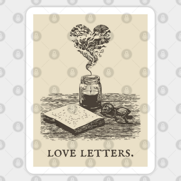 Romantic Academia and the Art of Writing Love Letters Sticker by TuncGK