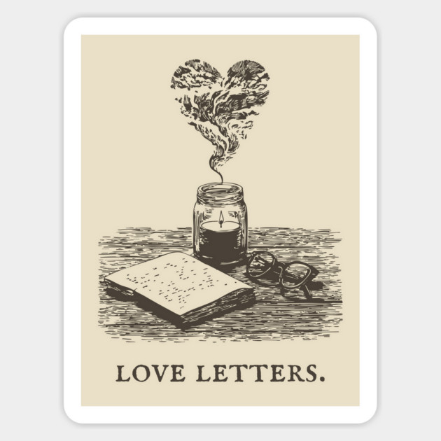 Romantic Academia and the Art of Writing Love Letters Magnet by TuncGK