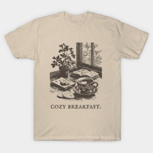 Cozy Breakfast on a Rainy Window Morning T-Shirt