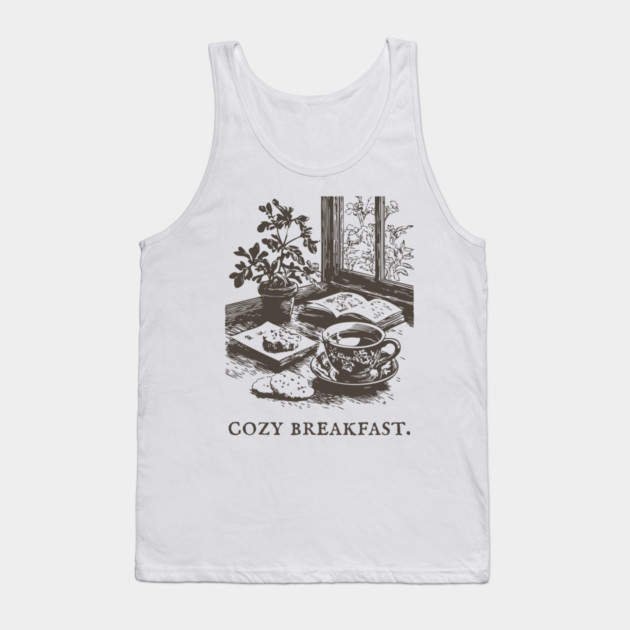 Cozy Breakfast on a Rainy Window Morning Tank Top by TuncGK