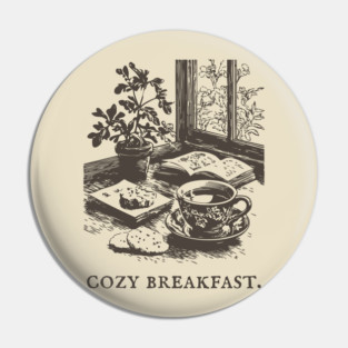 Cozy Breakfast on a Rainy Window Morning Pin