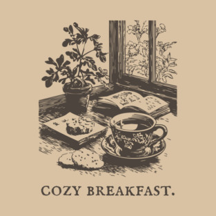Cozy Breakfast on a Rainy Window Morning T-Shirt