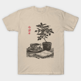 Mindful Morning Tea and Journaling with a Houseplant T-Shirt