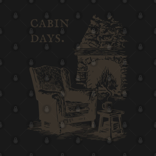 Rustic Cabin Days by a Roaring Stone Fireplace by TuncGK