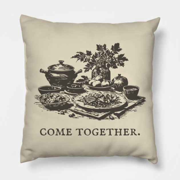 Rustic Farm-to-Table Dinner to Come Together with Friends Pillow by TuncGK