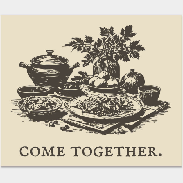 Rustic Farm-to-Table Dinner to Come Together with Friends Wall Art by TuncGK