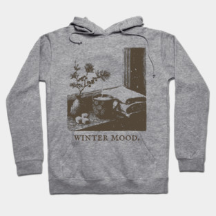 Winter Mood for a Snowy Day Spent Reading by the Window Hoodie