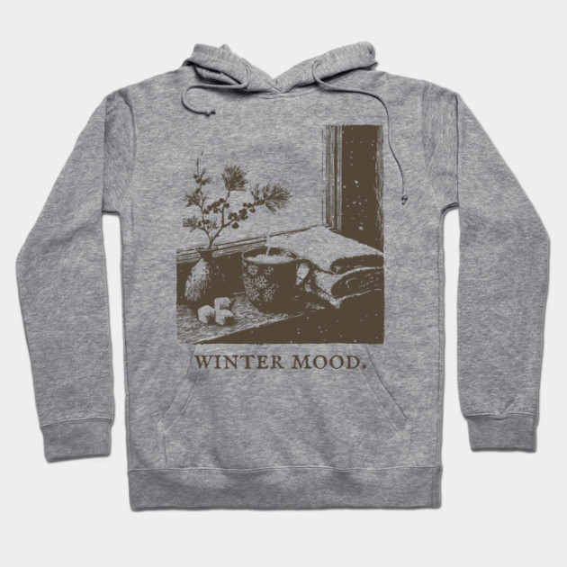 Winter Mood for a Snowy Day Spent Reading by the Window Hoodie by TuncGK