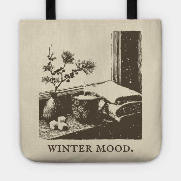 Winter Mood for a Snowy Day Spent Reading by the Window Tote by TuncGK