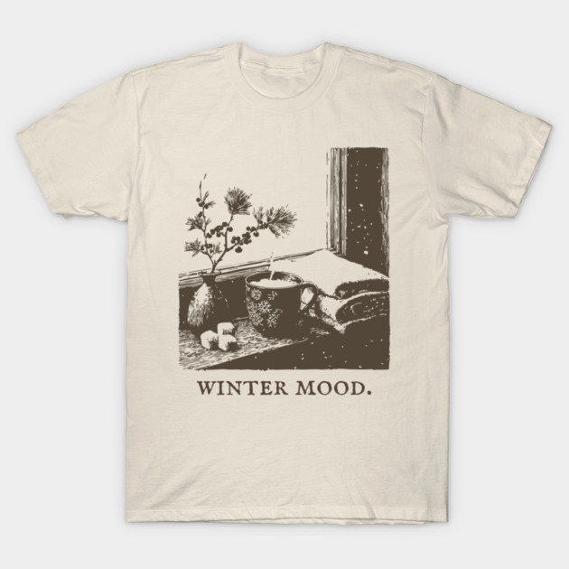 Winter Mood for a Snowy Day Spent Reading by the Window T-Shirt by TuncGK