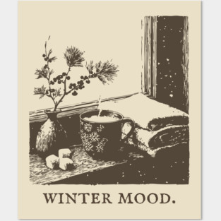 Winter Mood for a Snowy Day Spent Reading by the Window Posters and Art