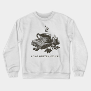 Cozying Up for Long Winter Nights with Tea and a Candle Crewneck Sweatshirt