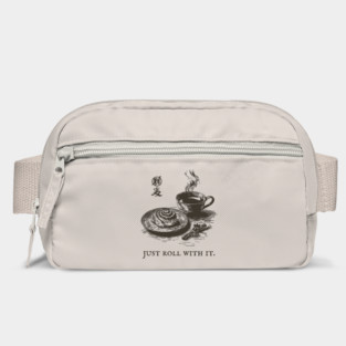 Just Roll With It Funny Cinnamon Roll and Coffee Pun Bag