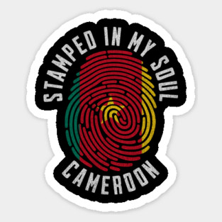 Stamped in My Soul Cameroon Flag Design Cameroonian Pride Sticker