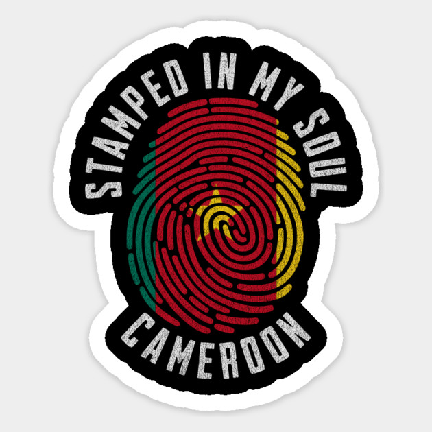 Stamped in My Soul Cameroon Flag Design Cameroonian Pride Magnet by Yesteeyear