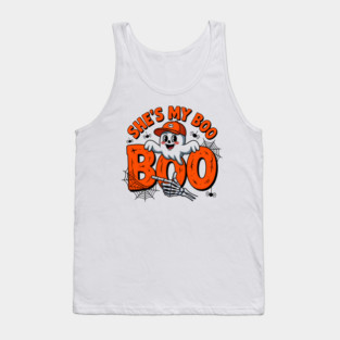 She's My Boo Shirt Cute Matching Halloween Couple Ghost Costume Tee Tank Top