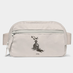 Vintage Inkwell Illustration for Writers and Poets Bag