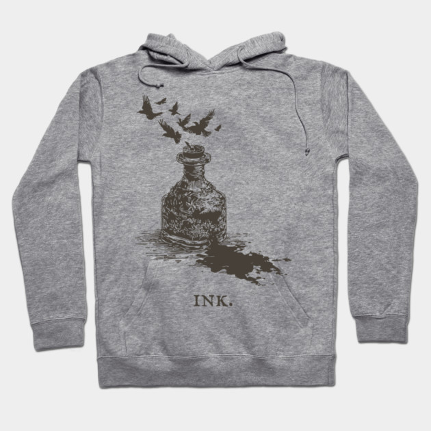 Vintage Inkwell Illustration for Writers and Poets Hoodie by TuncGK