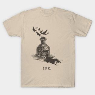 Vintage Inkwell Illustration for Writers and Poets T-Shirt