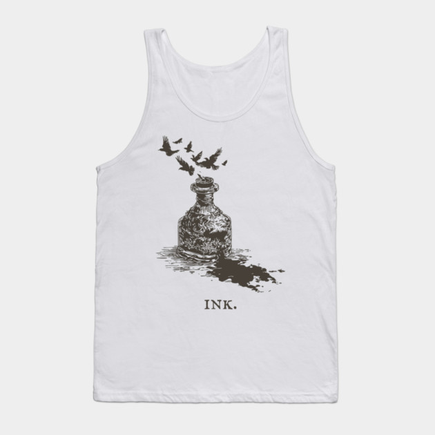 Vintage Inkwell Illustration for Writers and Poets Tank Top by TuncGK