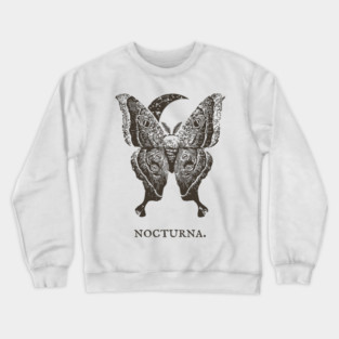 Celestial Luna Moth Vintage Gothic Illustration Crewneck Sweatshirt