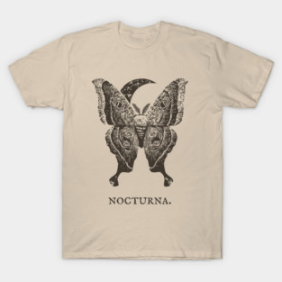 Celestial Luna Moth Vintage Gothic Illustration T-Shirt