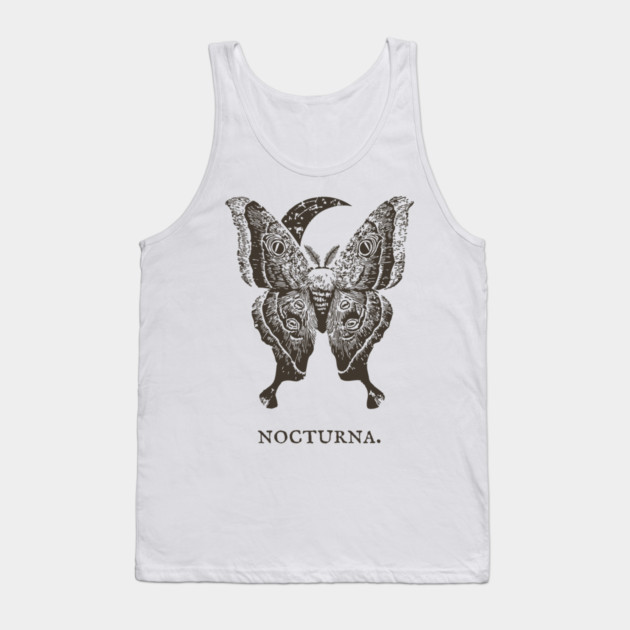 Celestial Luna Moth Vintage Gothic Illustration Tank Top by TuncGK