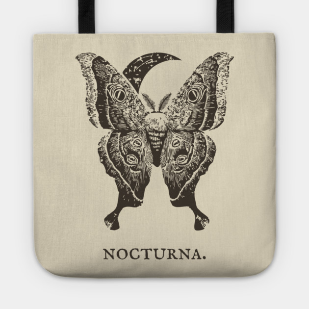 Celestial Luna Moth Vintage Gothic Illustration Tote by TuncGK