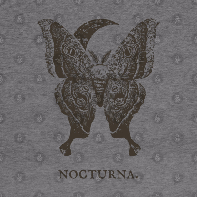 Celestial Luna Moth Vintage Gothic Illustration by TuncGK