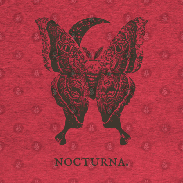 Celestial Luna Moth Vintage Gothic Illustration by TuncGK