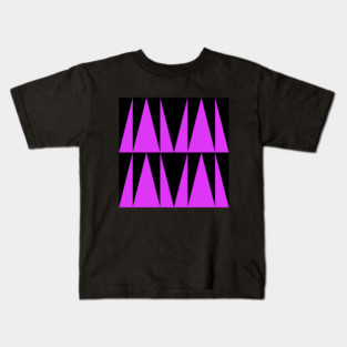 Doc Labs Streetwear - Geometric Art | Geometric Pattern | Geometric Background - Triangles - Purple / Black - | Available in 5 Color Combinations | Kids T-Shirt