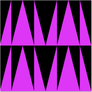 Doc Labs Streetwear - Geometric Art | Geometric Pattern | Geometric Background - Triangles - Purple / Black - | Available in 5 Color Combinations | Posters and Art