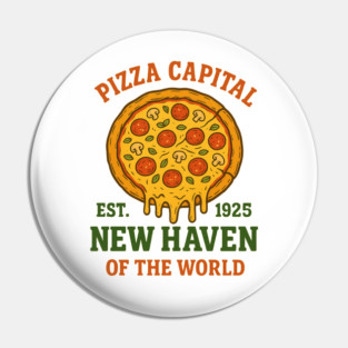 Pizza Capital Of The World New Haven Connecticut Pin
