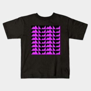 Doc Labs Streetwear - Geometric Art | Geometric Pattern | Geometric Background - Triangles - Purple / Black - | Available in 5 Color Combinations | Kids T-Shirt