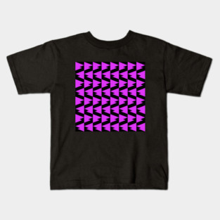 Doc Labs Streetwear - Geometric Art | Geometric Pattern | Geometric Background - Triangles - Purple / Black - | Available in 5 Color Combinations | Kids T-Shirt
