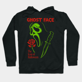 Ghost Face Horror Mask – Neon Green Halloween Slasher Hoodie
