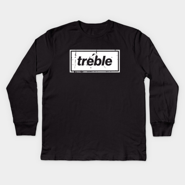 City Treble Football Oasis Indie Music Manchester White Kids Long Sleeve T-Shirt by Butter Creative