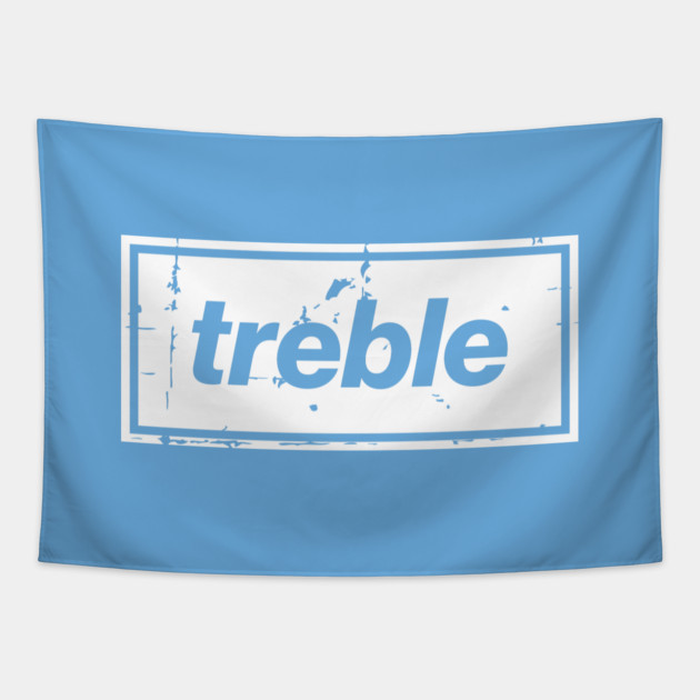 City Treble Football Oasis Indie Music Manchester White Tapestry by Butter Creative