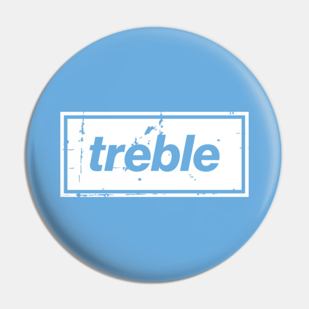 City Treble Football Oasis Indie Music Manchester White Pin by Butter Creative